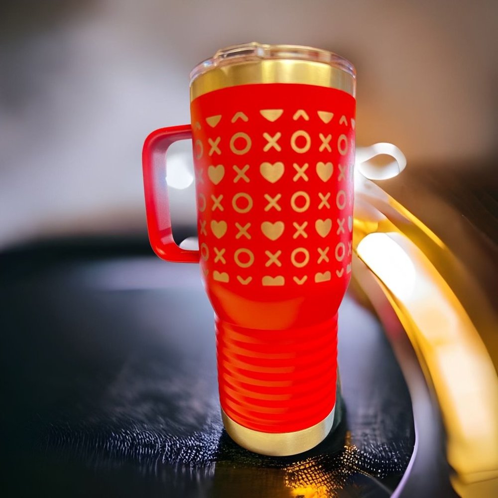 XOXO Hearts - 20 oz Handle Tumbler